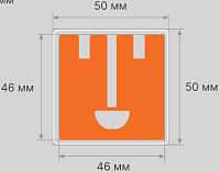 Метка ISBC Labels 50х50 UHF, UCODE8, BOPP adhesive (46x46)