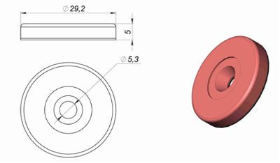 NFC Hard Token Tag с клеем (Antimetall)