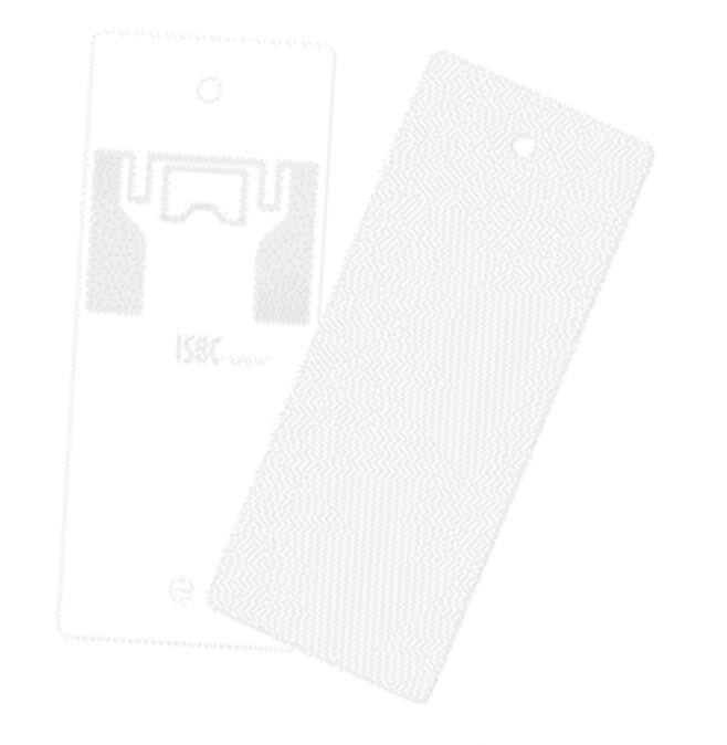 Метка-бирка ISBC Labels 120х50 UHF, UCODE8, tag for clothing PET (45x31)