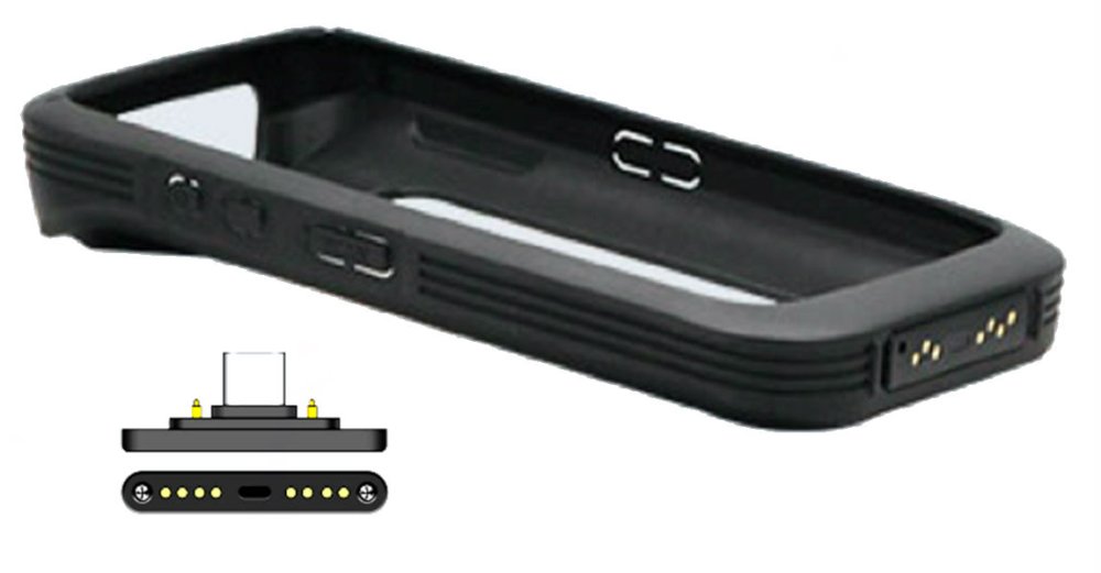 Защитный резиновый бампер для мобильного компьютера С71 с переходником для зарядного устройства