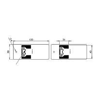 Метка-бирка ISBC Labels 120х50 UHF, UCODE8, tag for clothing PET (45x31)
