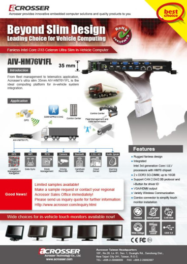 Встраиваемый компьютер AIV-HM76V1FL